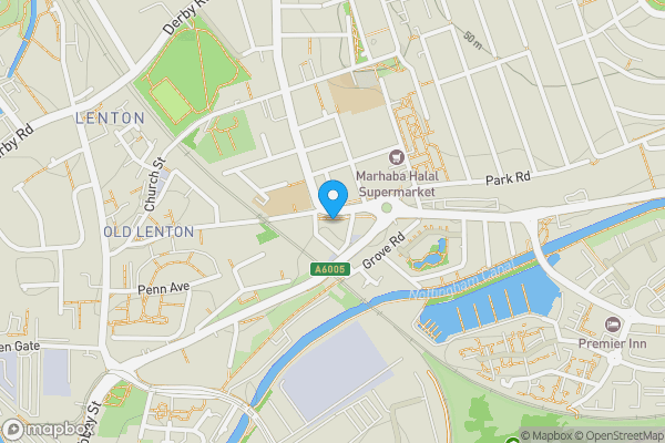 Map location for 321 Castle Boulevard, Nottingham, Nottinghamshire NG7 1HP