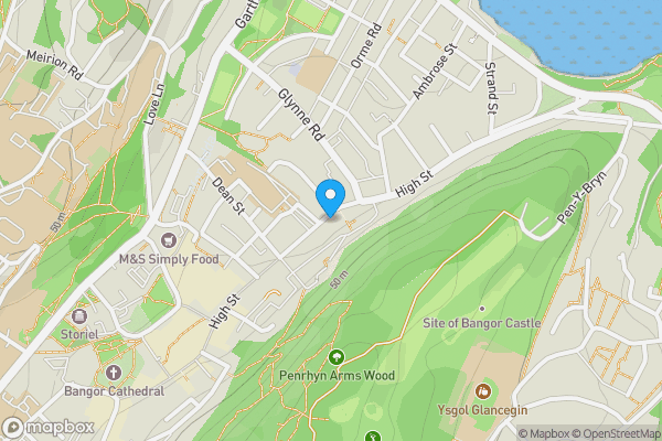 Map location for 352-354 High Street, Bangor, Gwynedd, Wales, LL57 1YE