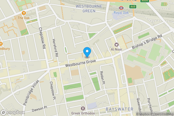 Map location for Flat D, 3 Newton Road, Bayswater, London W2 5JP