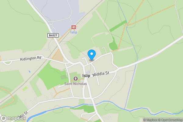 Map location for 14 Hilltop Gardens, Islip, Kidlington, OX5 2SJ