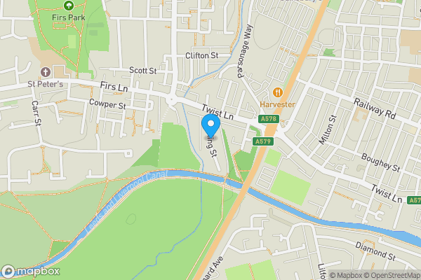 Map location for Pilling Street, Leigh, Greater Manchester, WN7