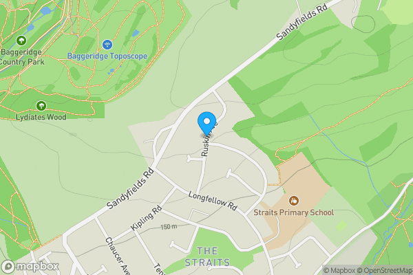 Map location for Ruskin Avenue, Dudley, West Midlands, DY3 3DW