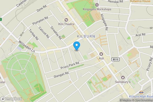 Map location for 32D St Julians Road, Kilburn, London, NW6 7LB