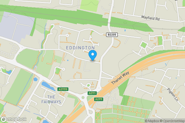 Map location for Eddington Lane, Herne Bay, Kent, CT6 5TG