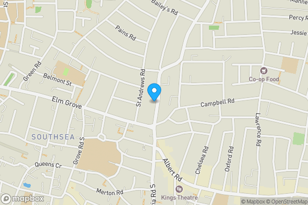 Map location for 11 Victoria Road North, Southsea, Hampshire, PO5 1PL