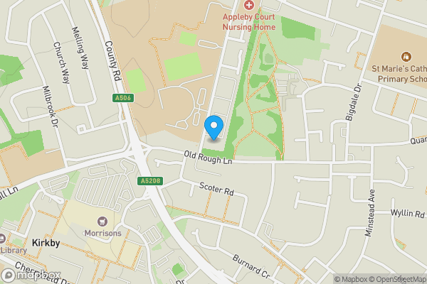 Map location for 49 Willow Rise, Roughwood Drive, Liverpool, L33 8WZ
