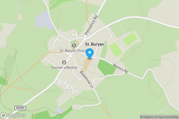 Map location for Poldhu Cottage, Rectory Road, Penzance, St. Buryan, Cornwall, TR19 6BB TR19 6BB