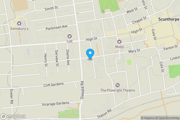 Map location for 105-107 Mary Street, Scunthorpe, DN15 6LA