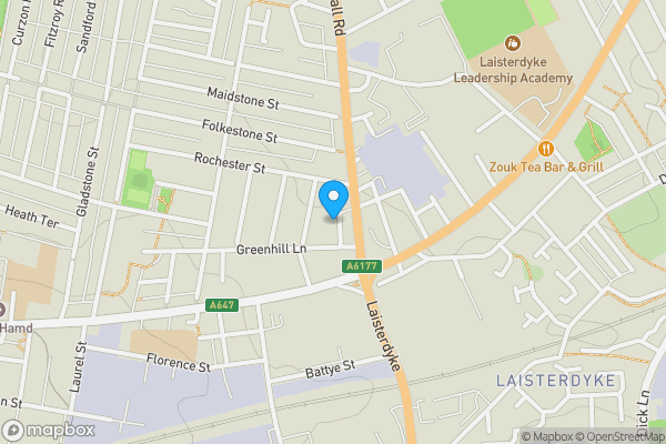 Map location for 9 Parratt Row, Bradford, BD3 8DY