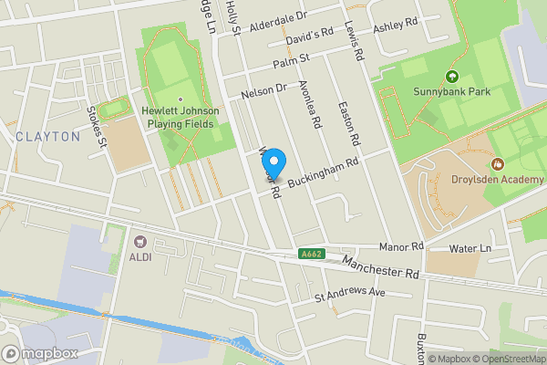Map location for Windsor Road, Droyslden, Greater Manchester, M43