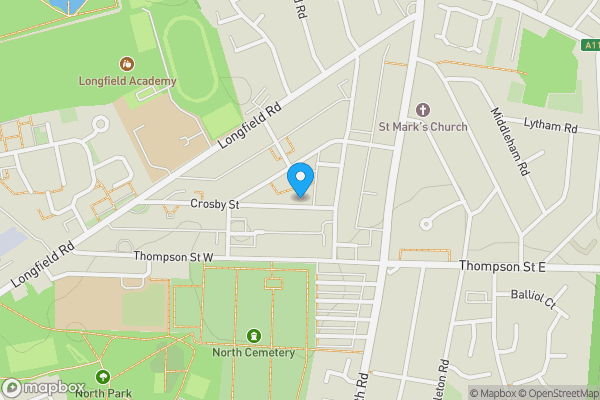 Map location for 24 Crosby Street, Darlington, County Durham DL3 0HD