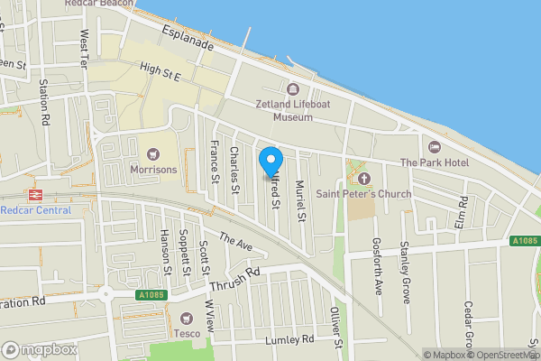 Map location for 26 Alfred Street, Redcar, TS10 3HY