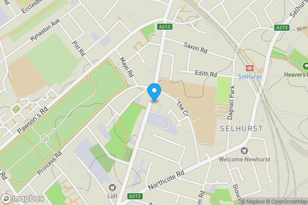 Map location for 238 Whitehorse Road, Croydon, CR0 2LB