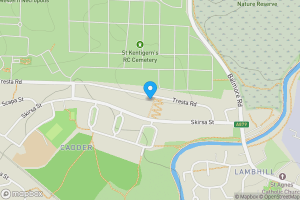 Map location for 0/2, 172 Tresta Road, Glasgow, Glasgow G23 5DE
