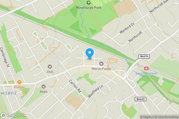 Map location for 12 Centre Street, South Elmsall, Pontefract, WF9 2RU