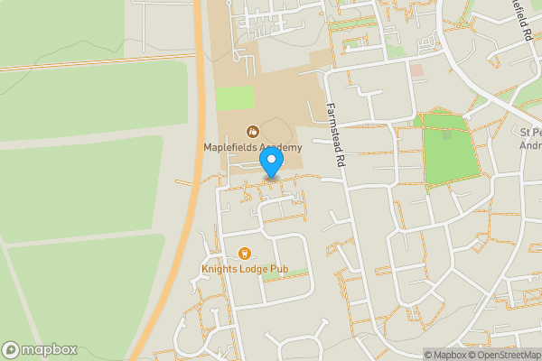 Map location for Steyning Close, Corby, Northamptonshire, NN18 0NE