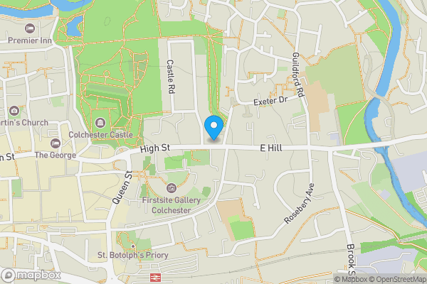 Map location for 14 Belgrave Place, East Hill, Colchester, Essex, CO1 2GP