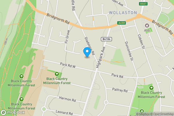 Map location for 24 Gladstone Road, Stourbridge, dy8 3pe