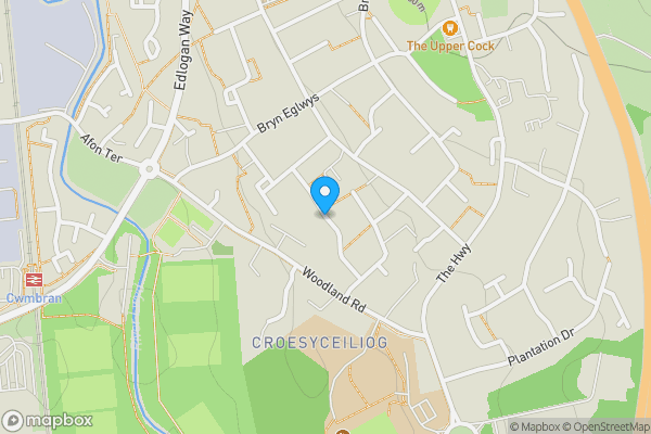 Map location for Poplar Road, Cwmbran, NP44