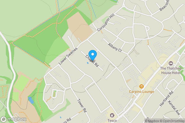 Map location for Chapel Road, Epping, Essex, CM16 5DS