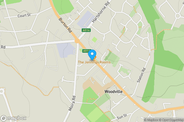 Map location for 32 High Street, Woodville, Swadlincote, Derbyshire DE11 7EH