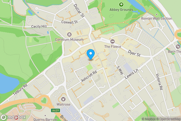 Map location for Bishops Walk Shopping Centre Cricklade Street Cirencester Gloucestershire GL7 1JH