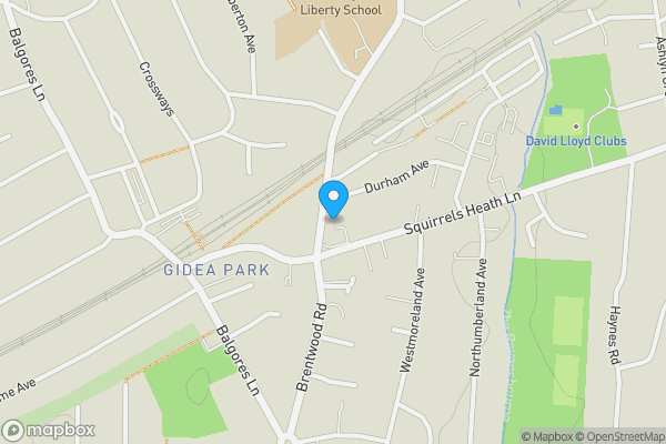 Map location for 422-424 Upper Brentwood Road, Romford, RM2 6JX