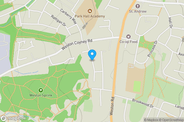 Map location for Parkhead Drive, Stoke-on-Trent, Staffordshire, ST3 6EW