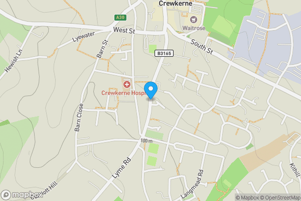 Map location for Hermitage Street, Crewkerne, Somerset, TA18 8EX