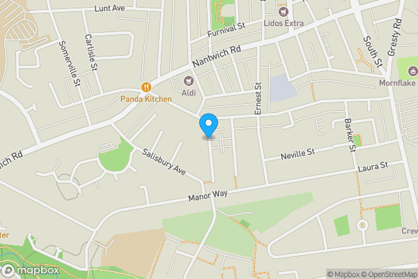 Map location for St. Andrews Avenue, CREWE, Cheshire, CW2 6JJ