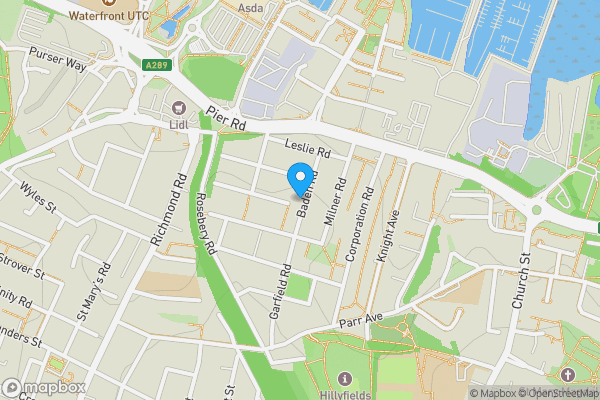Map location for 51 Baden Road, Gillingham, Kent, ME7 1QZ