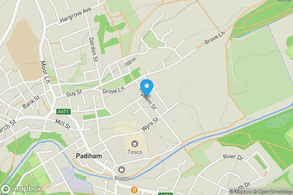 Map location for Ingham Street, Padiham, Burnley, BB12 8DR