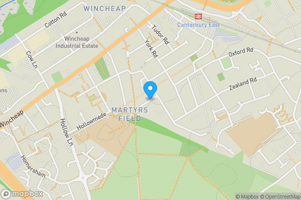 Map location for Norfolk Road, Canterbury, Kent, CT1 3PZ