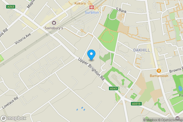 Map location for Flat 4, 5 Upper Brighton Road, Surbiton, Surrey, KT6 6LQ