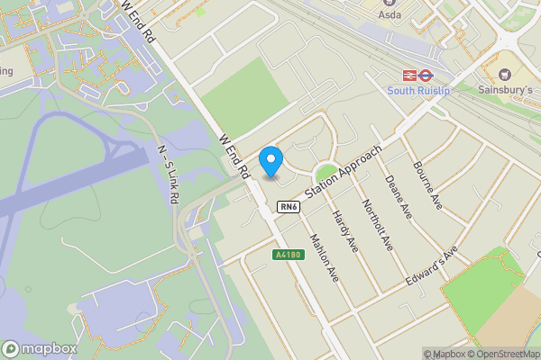 Map location for 2 Dudley Drive, Ruislip, Middlesex, HA4 6QN
