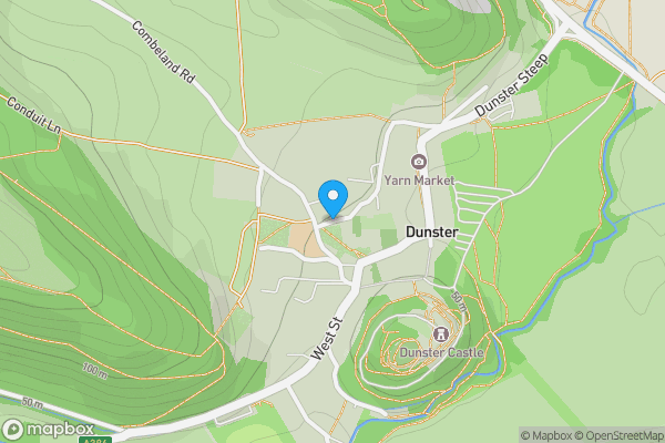 Map location for Priory Green, Minehead, Somerset, TA24 6RY