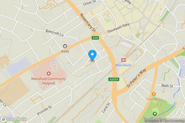 Map location for 30 Garden Road, Mansfield NG18 5SX