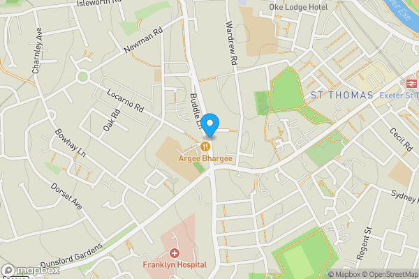 Map location for Buddle Lane, Exeter, Devon, EX4 1JG
