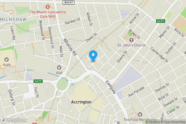 Map location for 22 Derby Street, Accrington BB5 1BP