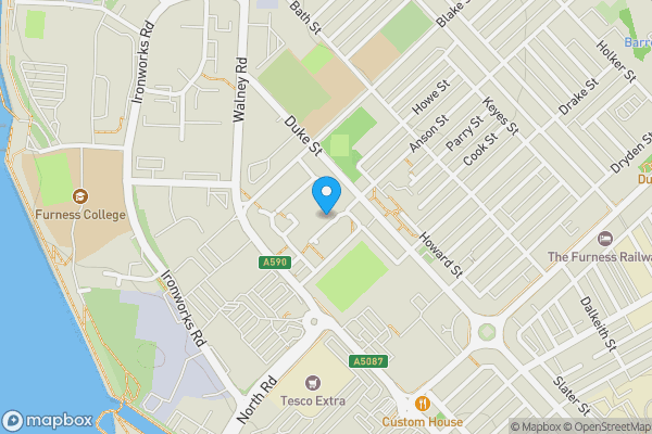 Map location for 28 Anson Street, Barrow-In-Furness, Cumbria LA14 1UZ