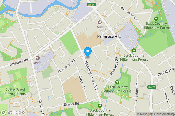 Map location for 53 Bowling Green Road, Netherton, Dudley, DY2 9LZ