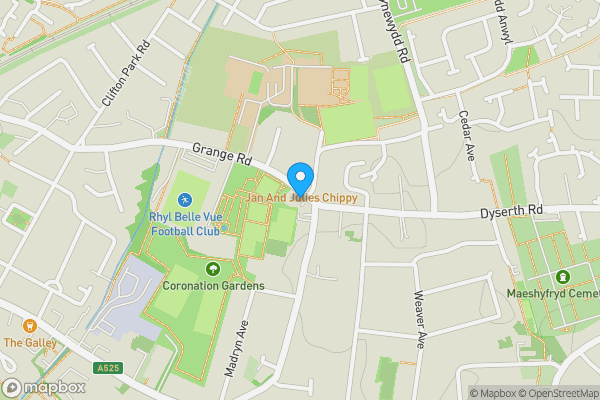 Map location for 107-111 Grange Road, Rhyl, LL18 4DA