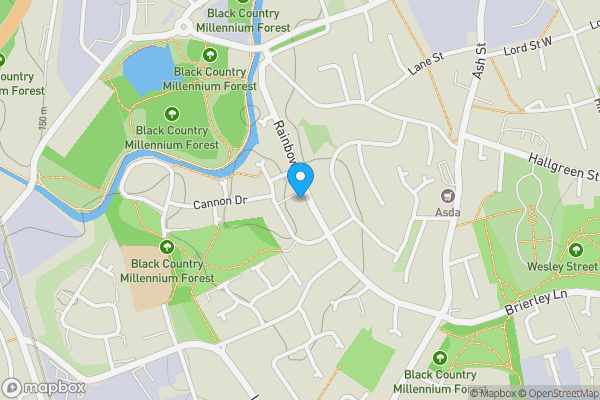 Map location for Garages site adjacent to, 46 Rainbow Street, Bilston, West Midlands, WV14 8SX