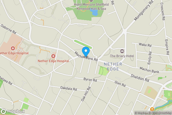 Map location for Machon Bank Road, Nether Edge, Sheffield, South Yorkshire, S7 1PF