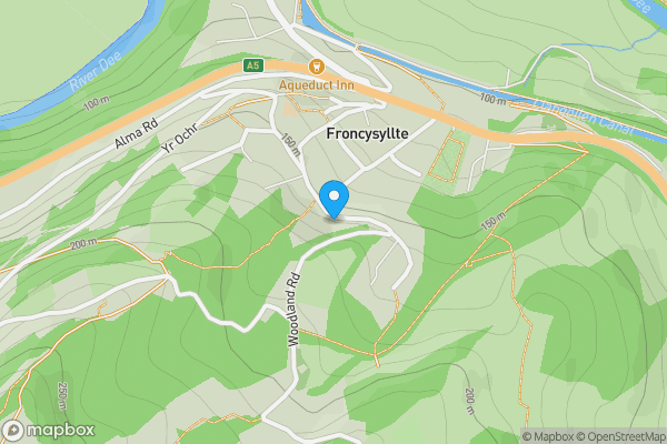 Map location for Yew Tree Cottages, Llangollen, LL20 7SD