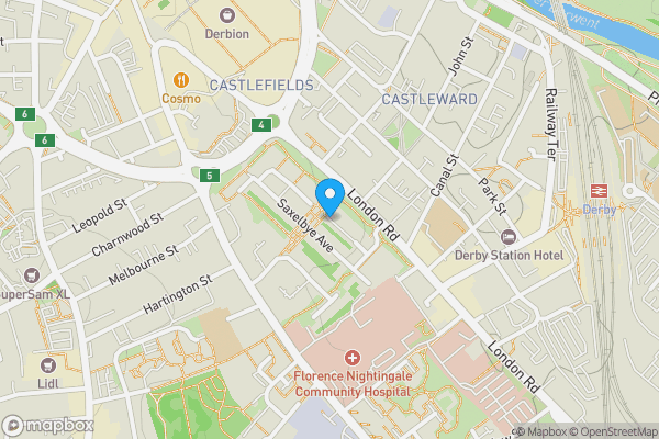 Map location for Sylvester Close, Derbyshire, DE1 2BG