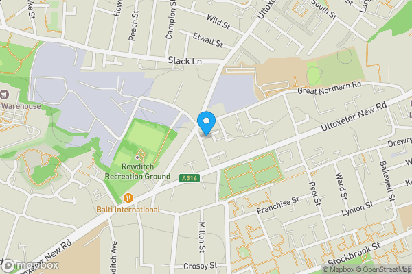 Map location for Flat 17, Millicent Mews, Redbury Close, Derby, DE1 1NP