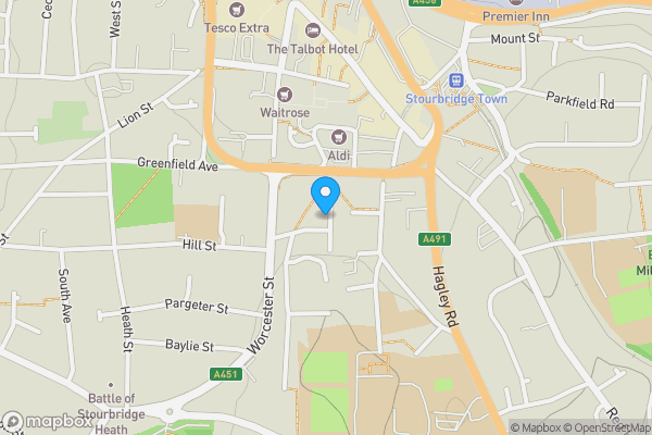 Map location for 21 Park Street, Stourbridge, West Midlands, DY8 1BY