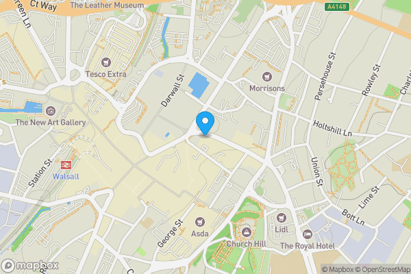 Map location for 28 Bridge Street, Walsall, West Midlands, WS1 1HR