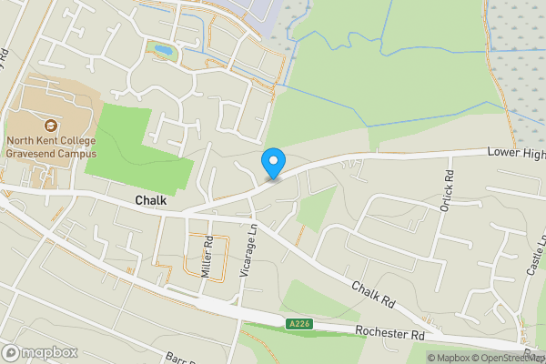 Map location for Lower Higham Road, Gravesend, Kent, DA12 2NH